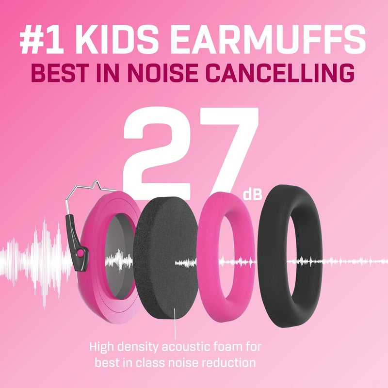 Vanderfields Hearing Protection Ear Muffs - Over 33 dB (2K Hz) Broad Noise Cancelling Sound Reduction Earmuffs for Kids 3-12 - Image 3